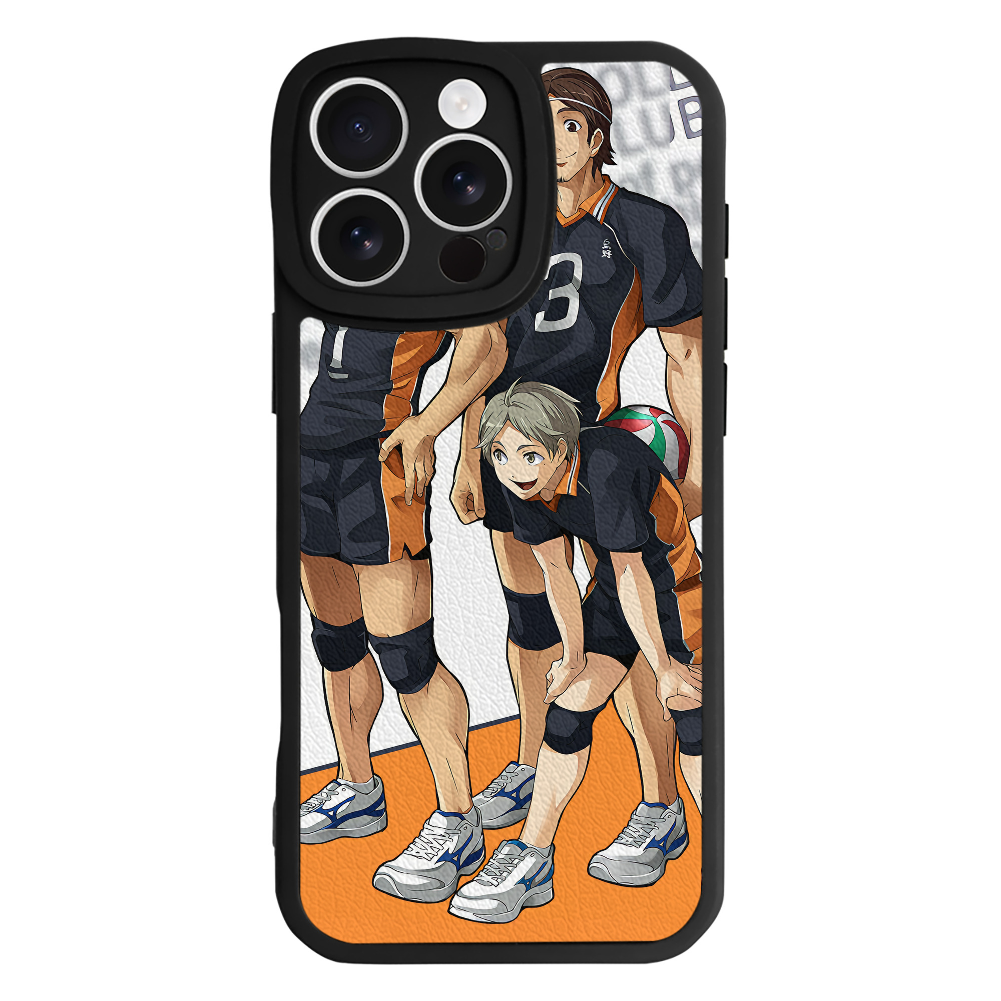 （画像用） ハイキュー!! Haikyu!! 【iPhone 16シリーズ対応】シリコンスマホケース（レザー調） 材質：シリコン